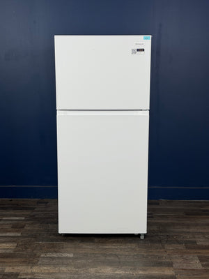Frigidaire - 29.7 in. 19 cu. ft. Standard Depth Garage Ready Top Freezer Refrigerator in White w/ Humidity-Controlled Crisper Drawers