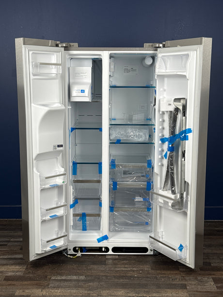 Frigidaire - Gallery 33 in. 22.3 cu. ft. Standard Depth Side by Side Refrigerator in Smudge-Proof Stainless Steel, ENERGY STAR