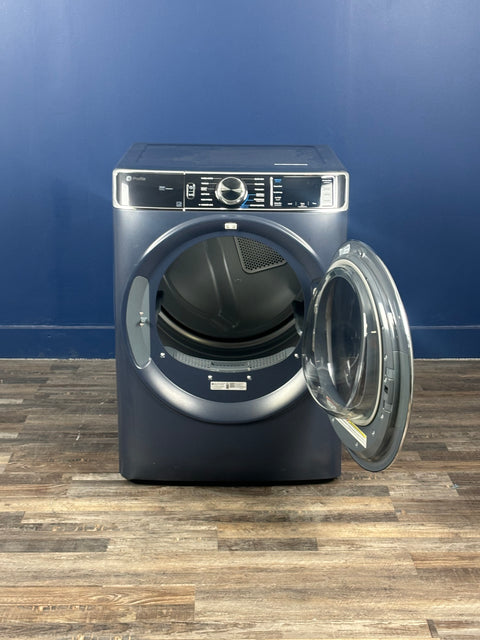 GE Profile - Profile 7.8 cu. ft. vented Gas Dryer in Sapphire Blue with Steam and Sanitize Cycle, ENERGY STAR