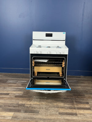 Frigidaire - 30 in 5 Burner Freestanding Gas Range in White with Quick Boil and Even Baking Technology
`