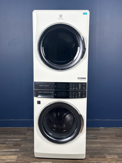 Electrolux - 4.5 cu. ft. Stacked Washer and 8.0 cu. ft. Electric Dryer Laundry Tower in White with SmartBoost Premixing, Energy Star