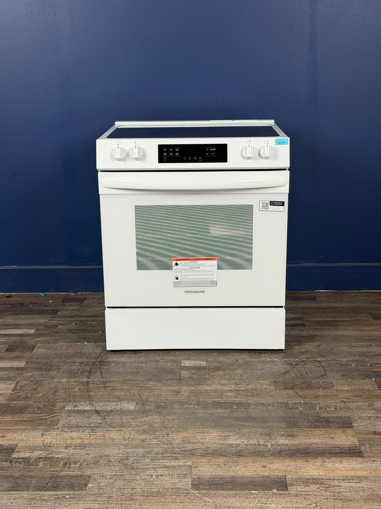 Frigidaire - 30 in. 5 Element Slide-In Front Control Electric Range with Steam Clean in White
