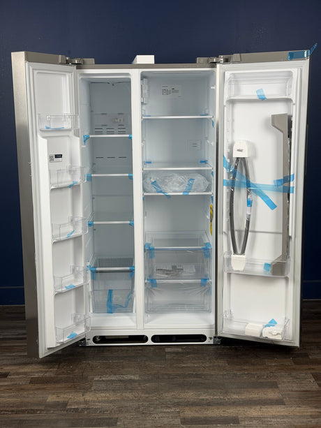 Frigidaire - 36 in. 26 cu. ft. Standard Depth Side-by-Side Refrigerator in Stainless Steel with CrispSeal Crispers