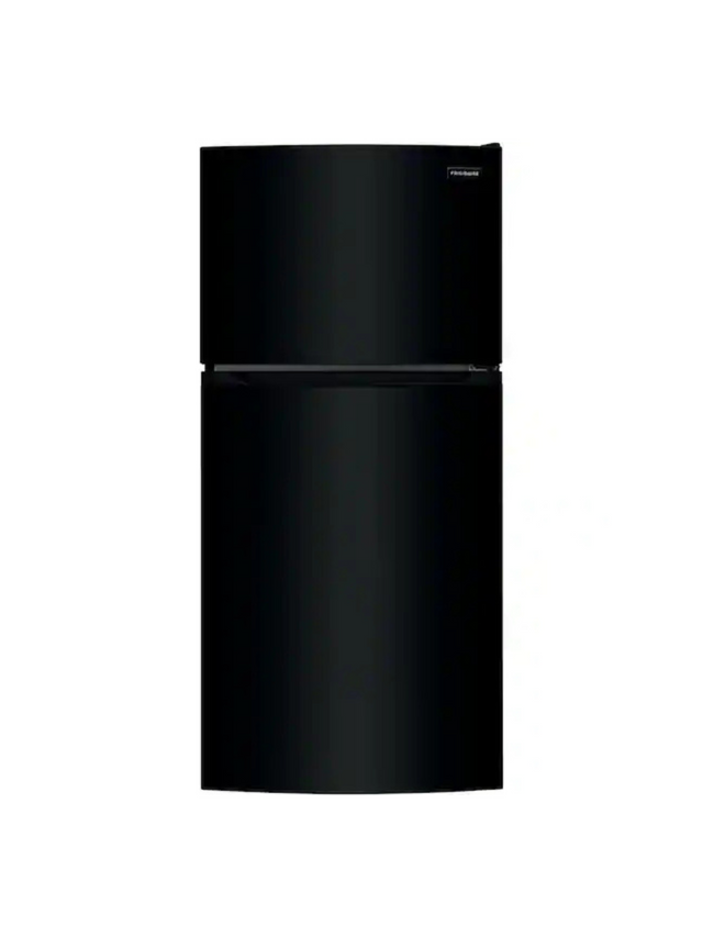 Frigidaire - 27.6 in. 14 cu. ft. Top Freezer Refrigerator in Black, ENERGY STAR

