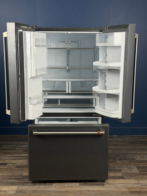 GE Cafe - 27.8 cu. ft. Smart French Door Refrigerator with Hot Water Dispenser in Matte Black, Fingerprint Resistant ENERGY STAR