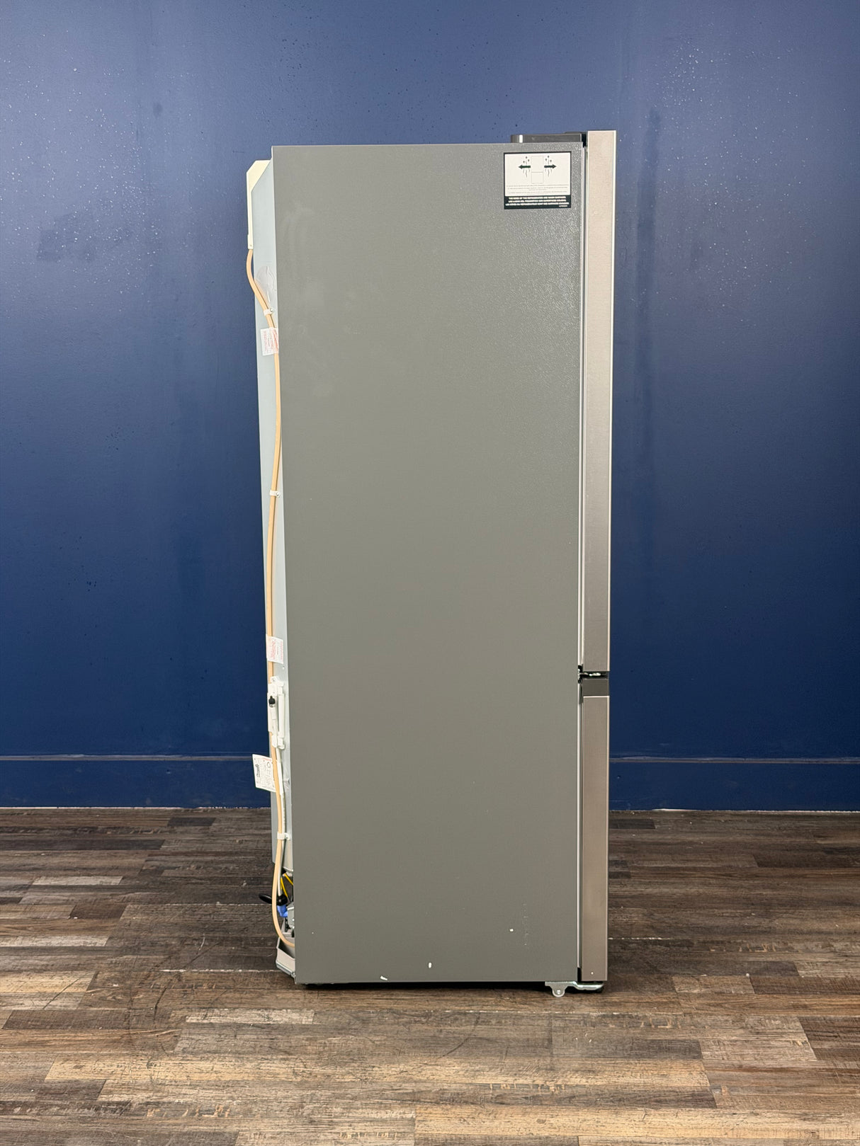 Frigidaire - 35 in. 20 cu. ft. Counter-Depth French Door Refrigerator in Stainless Steel Look with CrispSeal Crispers
