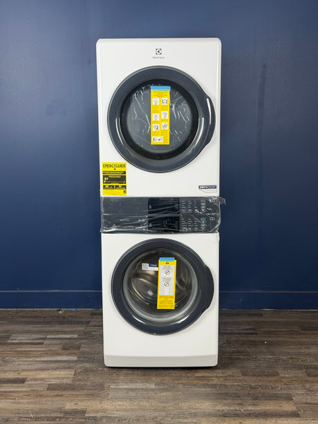 Electrolux - 4.4 cu. ft. Stacked Washer and 8.0 cu. ft. Gas Dryer Laundry Tower in White with LuxCare Wash, Energy Star