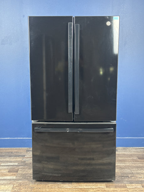 GE - 27 cu. ft. French Door Refrigerator in Black with Internal Dispenser, ENERGY STAR