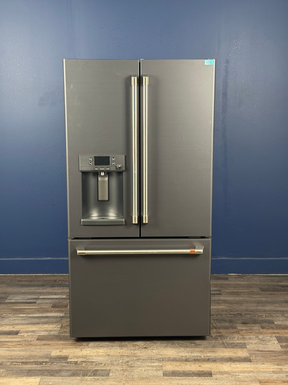 GE Cafe - 27.8 cu. ft. Smart French Door Refrigerator with Hot Water Dispenser in Matte Black, Fingerprint Resistant ENERGY STAR