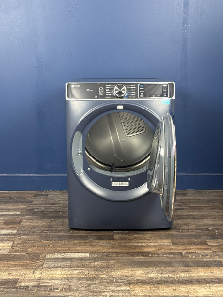 GE Profile - Profile 7.8 cu. ft. vented Gas Dryer in Sapphire Blue with Steam and Sanitize Cycle, ENERGY STAR