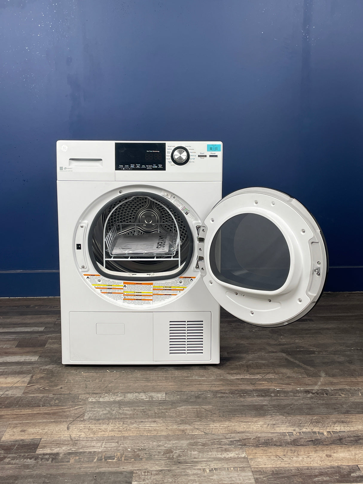 GE - 4.1 cu. ft. 240-Volt White Electric Ventless Dryer, ENERGY STAR