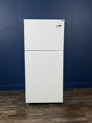 Frigidaire - 29.7 in. 19 cu. ft. Standard Depth Garage Ready Top Freezer Refrigerator in White w/ Humidity-Controlled Crisper Drawers