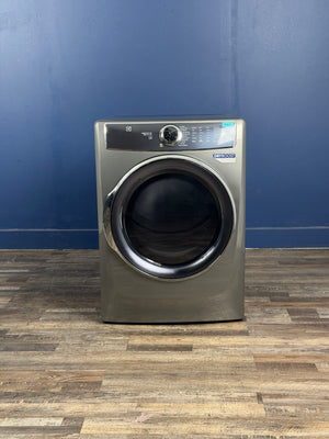 Electrolux - 8 cu. ft. Titanium Front Load Perfect Steam Gas Dryer with Predictive Dry and Instant Refresh