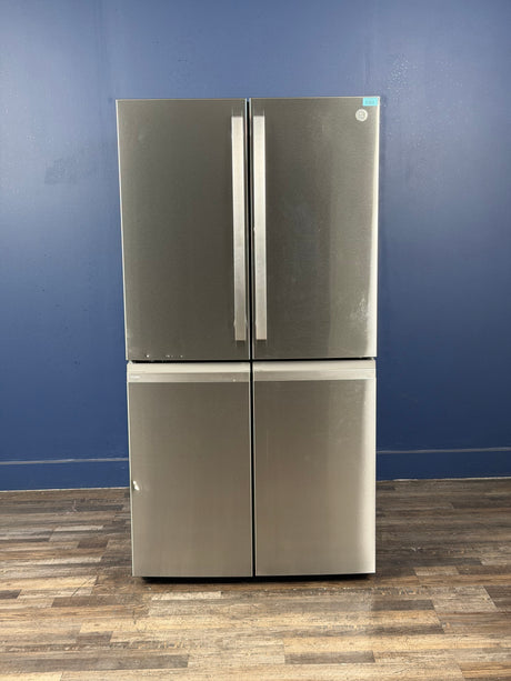 GE Profile - Profile 28 cu. ft Quad Door Bottom Freezer Refrigerator Fingerprint Resistant Stainless w/Dual-Dispense AutoFill Pitcher