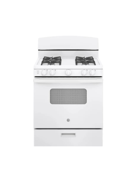 GE - 30 in. 4.8 cu. ft. Freestanding Gas Range in White