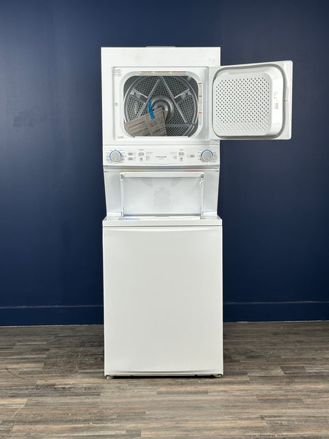 Frigidaire - 3.9 cu. ft. Washer and 5.5 cu. ft. Electric Dryer Combo in White with Quick Wash & Dry Cycle and MaxFill Wash Cycle