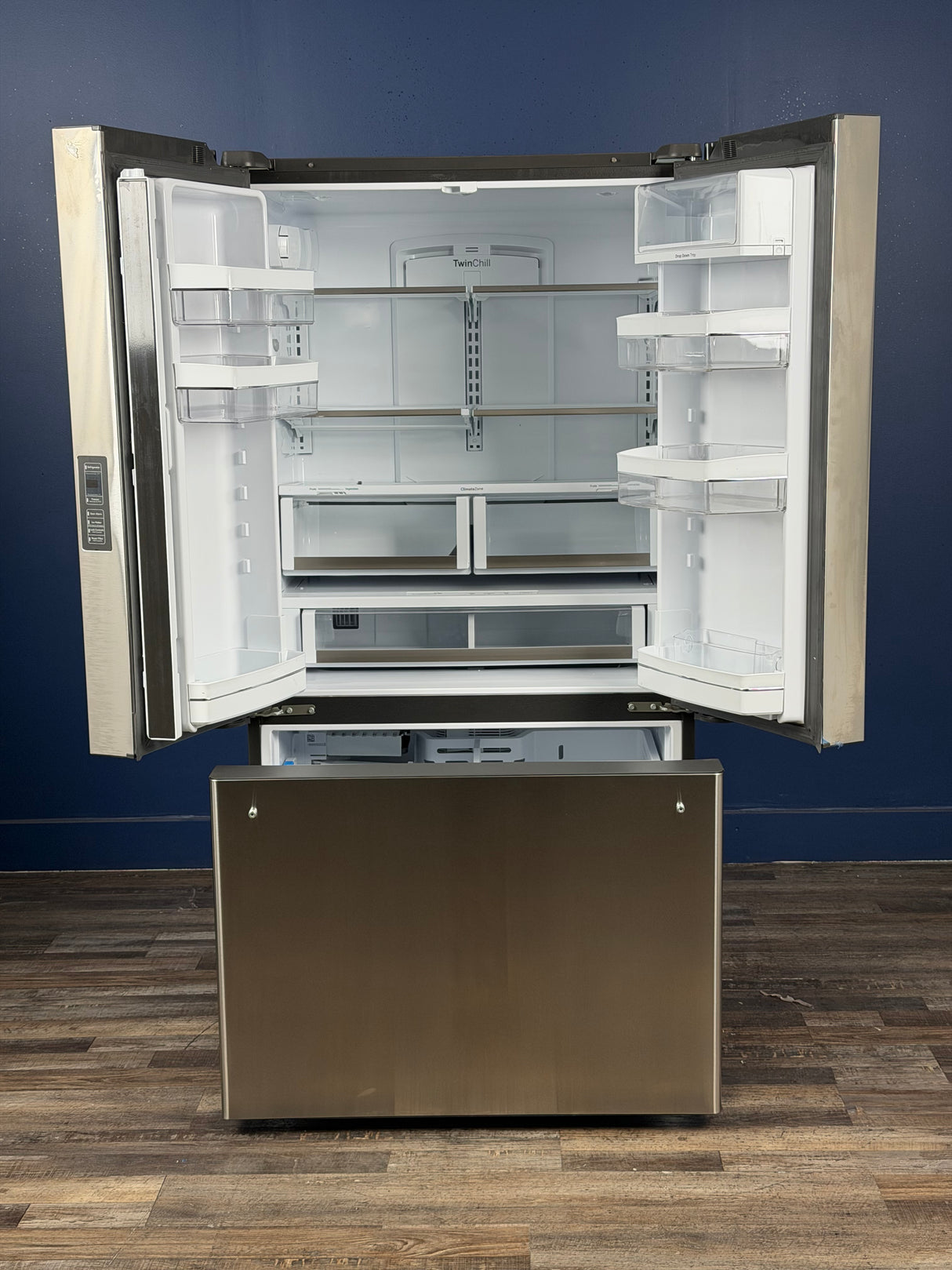 GE Cafe - 23.1 cu. ft. Smart French Door Refrigerator with Internal Water Dispenser in Stainless Steel, Counter Depth, ENERGY STAR