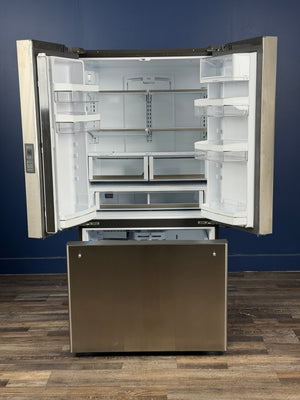 GE Cafe - 23.1 cu. ft. Smart French Door Refrigerator with Internal Water Dispenser in Stainless Steel, Counter Depth, ENERGY STAR