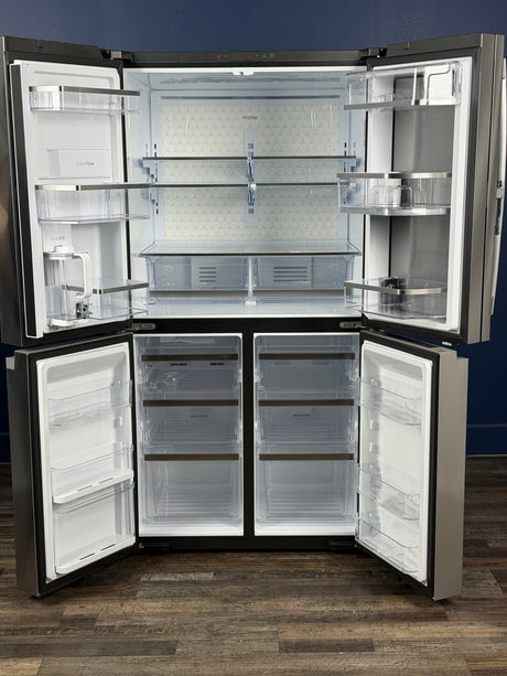 GE Profile - Profile 28 cu. ft Quad Door Bottom Freezer Refrigerator Fingerprint Resistant Stainless w/Dual-Dispense AutoFill Pitcher