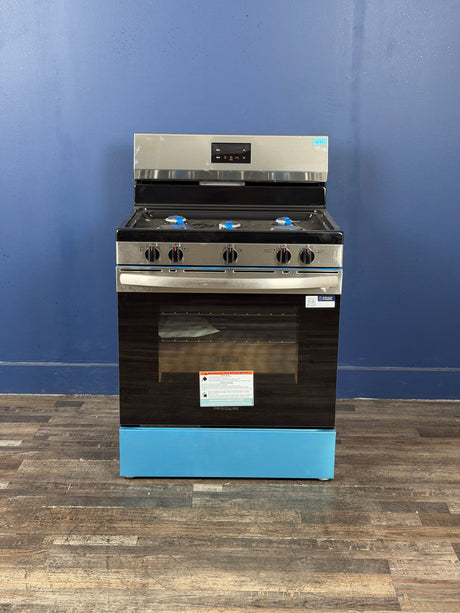 Frigidaire - 30 in. 5 Burner Freestanding Gas Range in Stainless Steel with Quick Boil and Even Baking Technology