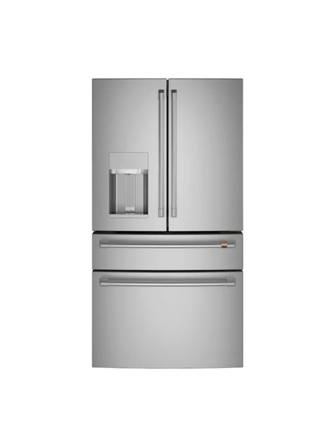 GE Cafe - 22.3 cu. ft. Smart Four-Door French Door Refrigerator with Hands-Free Autofill in Stainless Steel, Counter Depth