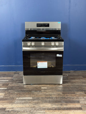 Frigidaire - 30 in. 5.1 cu. ft. 5 Burner Freestanding Self-Cleaning Gas Range in Stainless Steel with Air Fry
