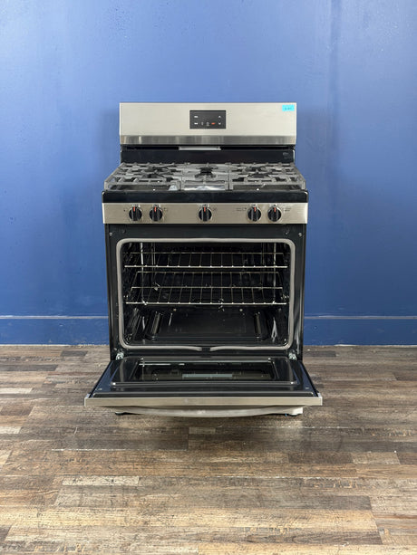 Frigidaire - 30 in. 5 Burner Freestanding Gas Range in Stainless Steel with Quick Boil and Even Baking Technology