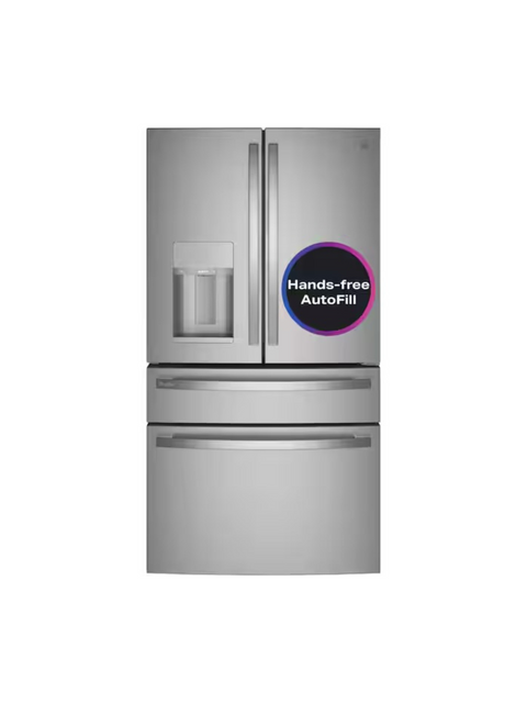GE Profile - Profile 27.9 cu. ft. Smart 4-Door French Door Refrigerator with Door-in-Door in Fingerprint Resistant Stainless Steel