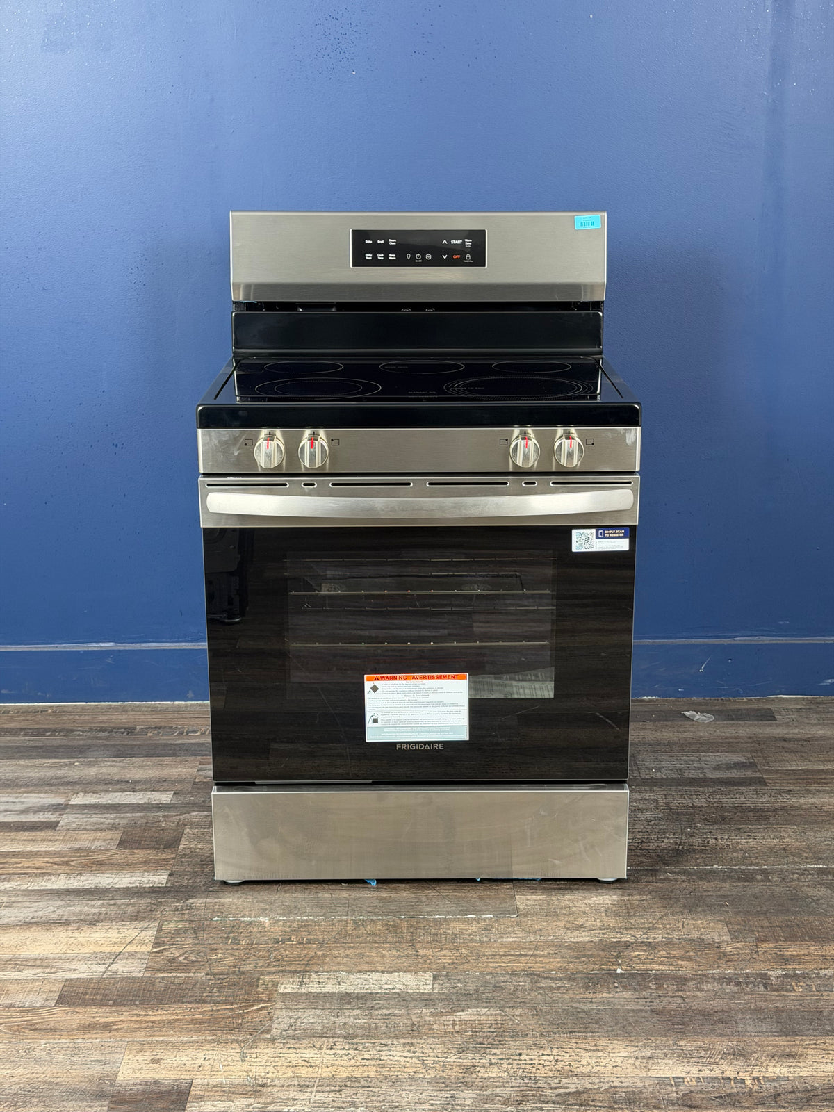 Frigidaire - 30 in. 5 Element Freestanding Electric Range in Stainless Steel with EvenTemp and Steam Clean