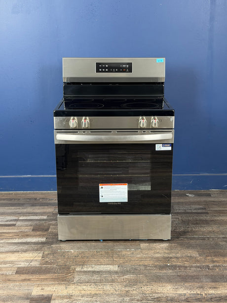 Frigidaire - 30 in. 5 Element Freestanding Electric Range in Stainless Steel with EvenTemp and Steam Clean