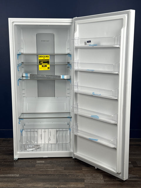 Frigidaire - 33 in. 20 cu. ft. Garage Ready Freezerless Refrigerator in White with Temperature Alarm and Auto-Close Door, ENERGY STAR