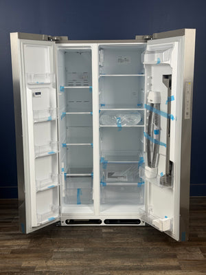 Frigidaire - 36 in. 26 cu. ft. Standard Depth Side-by-Side Refrigerator in Stainless Steel with CrispSeal Crispers