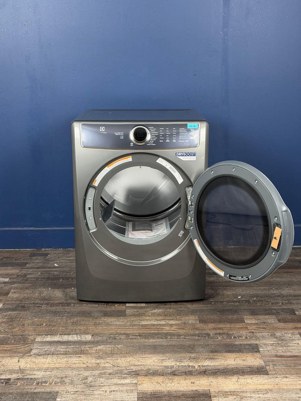 Electrolux - 8 cu. ft. vented Front Load Stackable Electric Dryer in Titanium with LuxCare Dry and Perfect Steam
