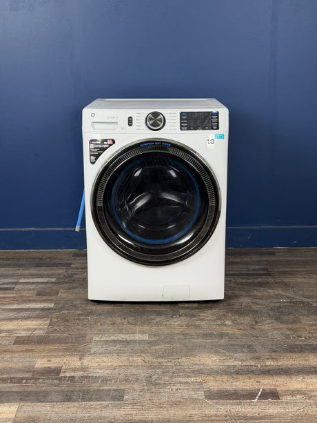 GE - 5.0 cu.ft. Smart Front Load Washer in White with Steam, UltraFresh Vent System, and Microban Technology