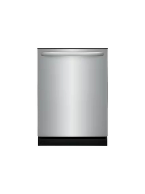 Frigidaire - 24 in Top Control Built in-Tall Tub 52 dBA Dishwasher with Plastic Tub in Stainless Steel with 4-cycles
