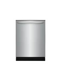 Frigidaire - 24 in Top Control Built in-Tall Tub 52 dBA Dishwasher with Plastic Tub in Stainless Steel with 4-cycles
