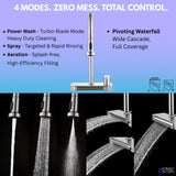 FORNO ACQUA 4 Function Waterfall  Pull-Down Kitchen Faucet
