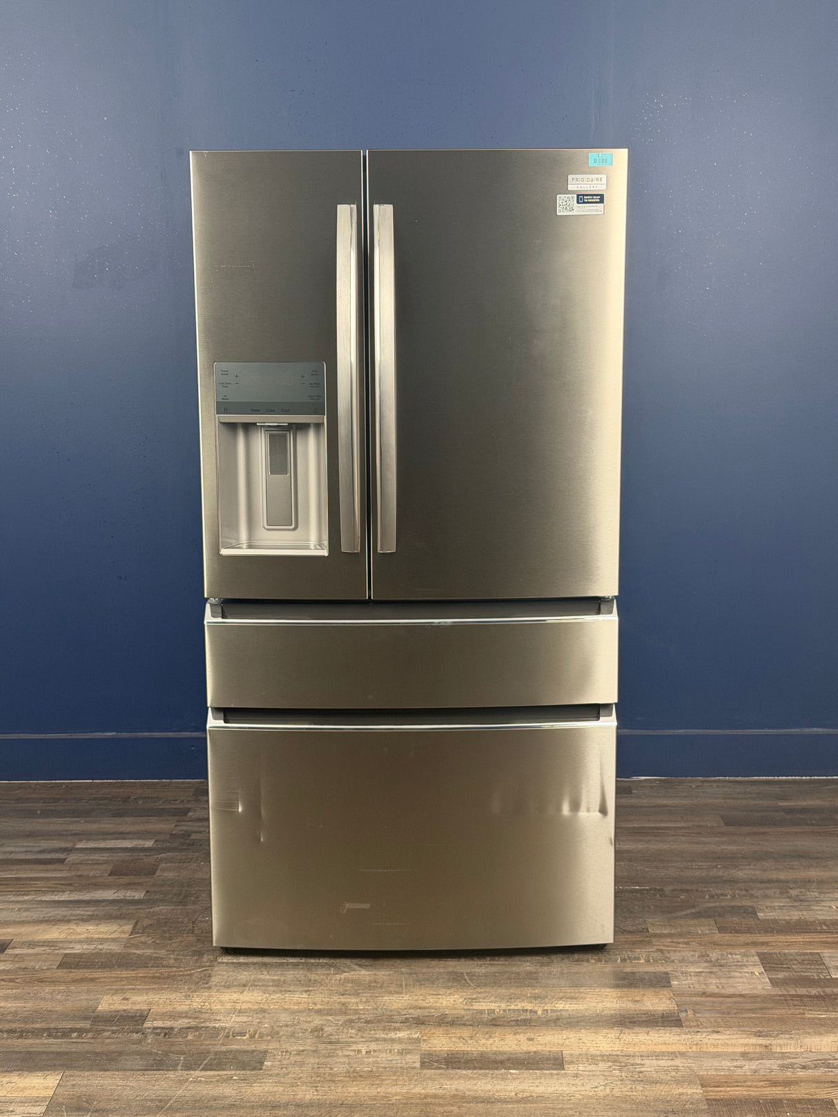 Frigidaire - Gallery 36 in. 22 cu. ft. Counter-Depth 4-Door French Door Refrigerator in Smudge-Proof Stainless Steel