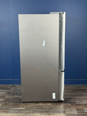 Samsung - 36 in. 31 cu. ft. 3-Door Standard Depth French Door Refrigerator in Stainless Steel w/External Water and Ice Dispenser