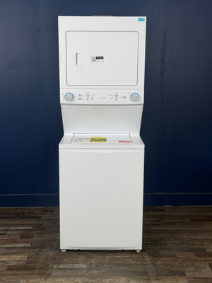 Frigidaire - 3.9 cu. ft. Washer and 5.5 cu. ft. Gas Dryer Combo in White with Quick Wash & Dry Cycle and MaxFill Wash Cycle