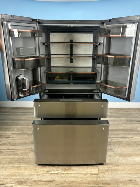 GE Cafe - 28.7 Cu. Ft. 4-Door French Door Smart Refrigerator with Dual Dispense Autofill Pitcher - Stainless Steel