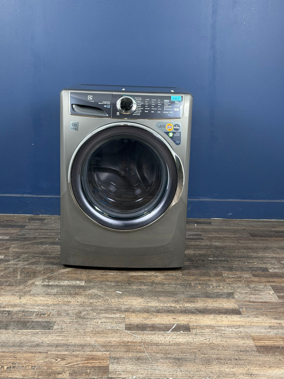 Electrolux - 4.5 cu. ft. Stackable Front Load Washer in Titanium with SmartBoost, Optic Whites, and Pure Rinse
