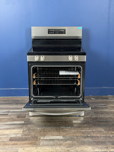 Frigidaire - 30 in. 5 Element Freestanding Electric Range in Stainless Steel with EvenTemp and Steam Clean