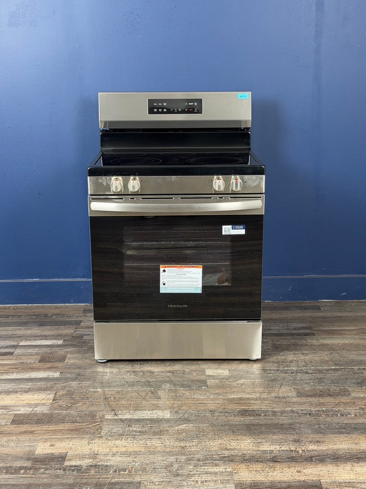 Frigidaire - 30 in. 5 Element Freestanding Electric Range in Stainless Steel with EvenTemp and Steam Clean