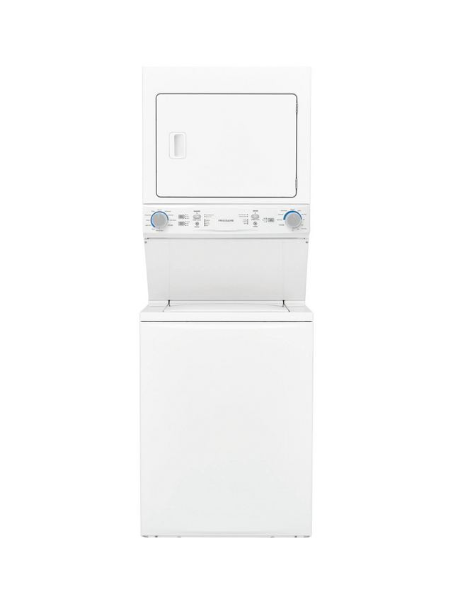 Frigidaire - 3.9 cu. ft. Washer and 5.5 cu. ft. Electric Dryer Combo in White with Quick Wash & Dry Cycle and MaxFill Wash Cycle