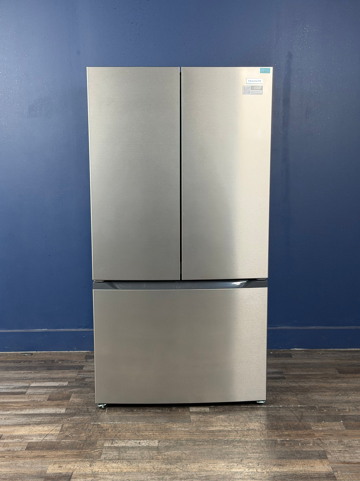 Frigidaire - 35 in. 20 cu. ft. Counter-Depth French Door Refrigerator in Stainless Steel Look with CrispSeal Crispers