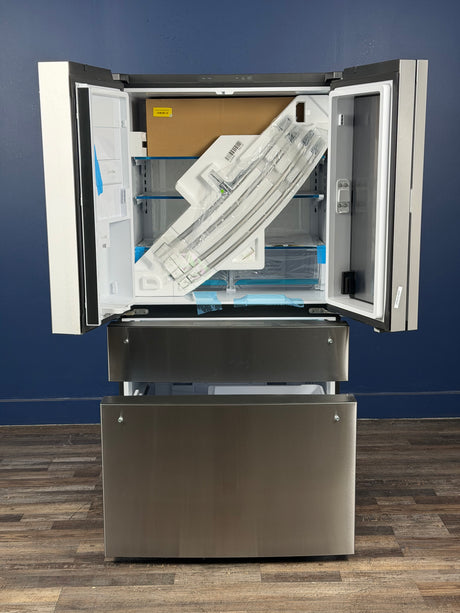 GE Profile - Profile 36 in. 23.3 cu. ft. Smart Counter-Depth Fingerprint Resistant 4-Door French-Door Refrigerator with Door In Door