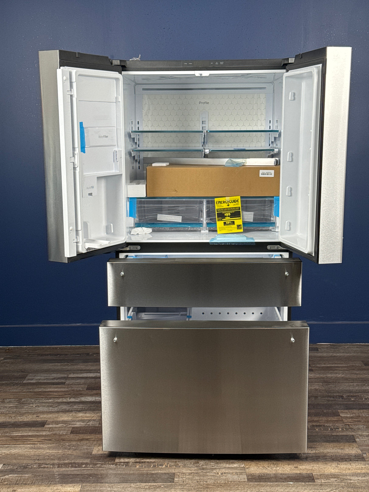 GE Profile - Profile 28.7 cu. ft. 4-Door French Door Refrigerator in Stainless Steel with Dual-Dispense Autofill Pitcher