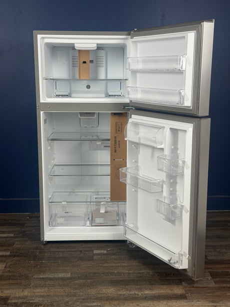 Whirlpool - 29.5 in. 19.3 cu.ft. Standard Depth Top Freezer Refrigerator in Print Resistant Stainless with Total Coverage Cooling