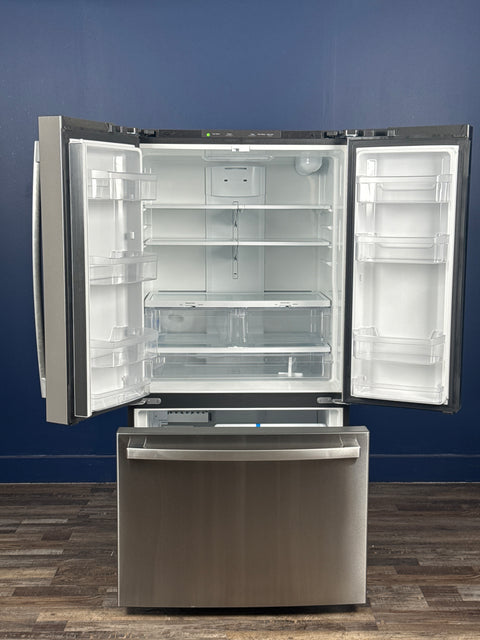GE - 21.9 cu. ft. Counter Depth French Door Refrigerator w/Internal Dispenser in Fingerprint Resistant Stainless, ENERGY STAR